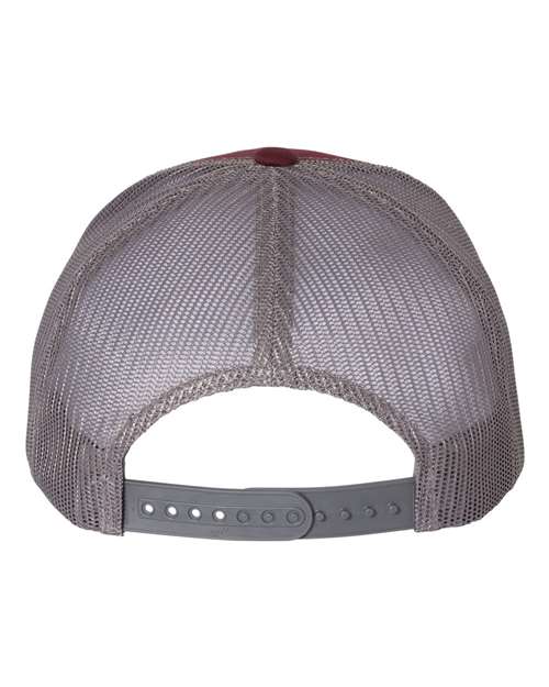 Yupoong 6606 Retro Trucker Cap - Maroon/ Grey - back
