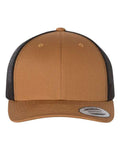 Yupoong 6606 Retro Trucker Cap - Caramel/ Black - front