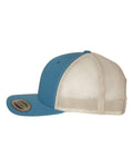 Yupoong 6606 Retro Trucker Cap - Steel Blue/ Silver - side