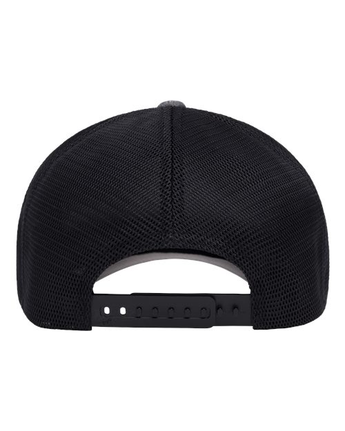 Flexfit 110M 110 Mesh-Back Cap - Melange Charcoal/ Black - back