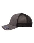 Flexfit 110M 110 Mesh-Back Cap - Melange Charcoal/ Black - side