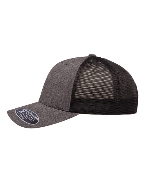 Flexfit 110M 110 Mesh-Back Cap - Melange Charcoal/ Black - side