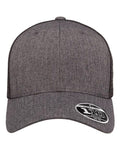 Flexfit 110M 110 Mesh-Back Cap - Melange Charcoal/ Black - front