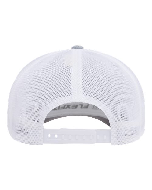 Flexfit 110M 110 Mesh-Back Cap - Melange Silver/ White - back
