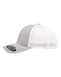 Flexfit 110M 110 Mesh-Back Cap - Melange Silver/ White - side