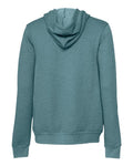 Bella+Canvas 3719 Unisex Sponge Fleece Pullover Hoodie - Heather Deep Teal - back