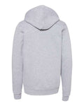 BELLA + CANVAS 3719Y Youth Sponge Fleece Hoodie Sweatshirt - Athletic Heather - back