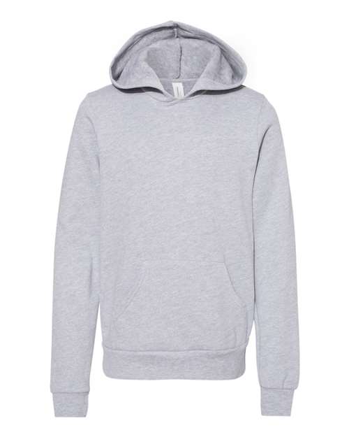 BELLA + CANVAS 3719Y Youth Sponge Fleece Hoodie Sweatshirt - Athletic Heather - front