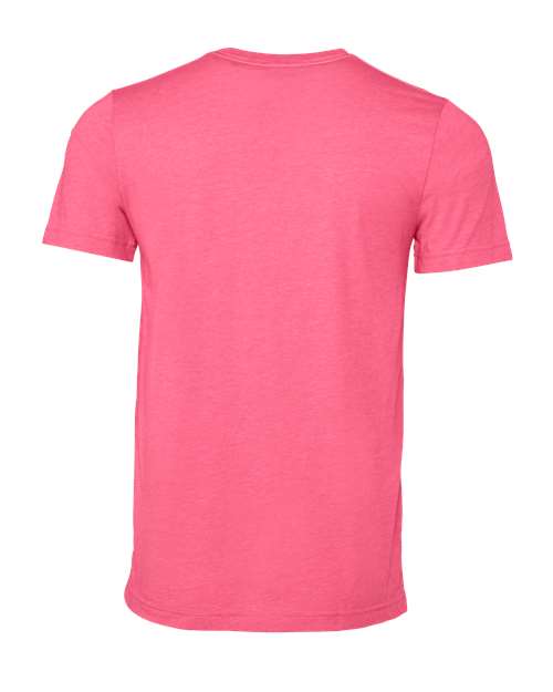 Bella+Canvas 3001CVC Unisex Heather CVC Short Sleeve Tee - Heather Charity Pink - back