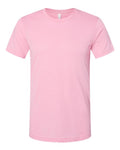 Bella+Canvas 3001CVC Unisex Heather CVC Short Sleeve Tee - Heather Bubble Gum - front
