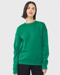 Bella + Canvas 3945 Sponge Fleece Drop Shoulder Crewneck Sweatshirt - Kelly - model front