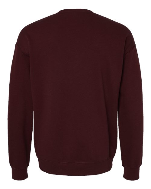 Bella + Canvas 3945 Sponge Fleece Drop Shoulder Crewneck Sweatshirt - Maroon - back