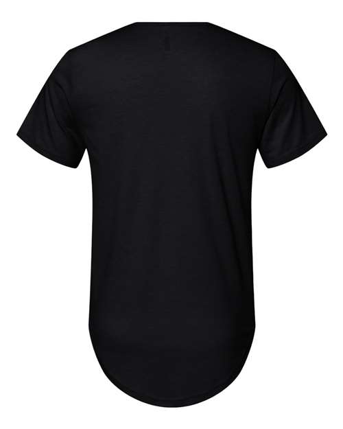 BELLA + CANVAS 3003 Men's Jersey Curved Hem Tee - Black - back