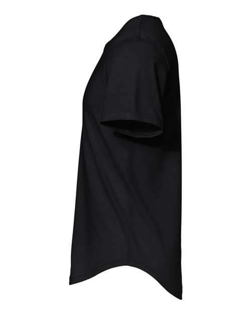 BELLA + CANVAS 3003 Men's Jersey Curved Hem Tee - Black - side
