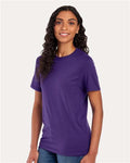 Jerzees 560MR Premium Blend Ring-Spun T-Shirt - Deep Purple - model side