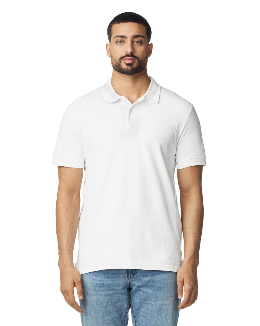 Gildan 85800 Unisex Hammer Pique Polo - White - model front