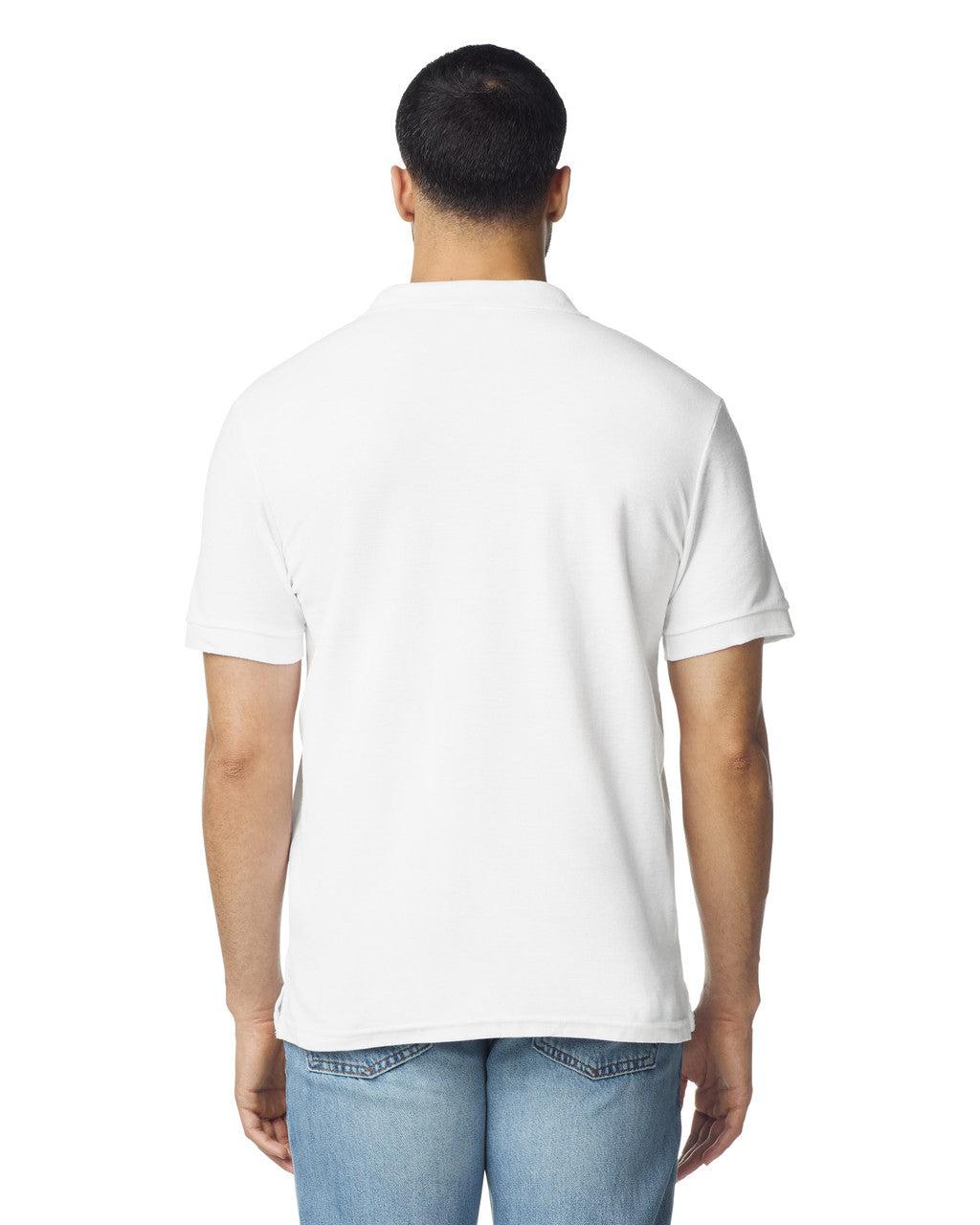 Gildan 85800 Unisex Hammer Pique Polo - White - model back