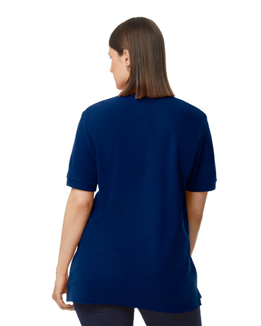 Gildan 85800 Unisex Hammer Pique Polo - Navy - model back
