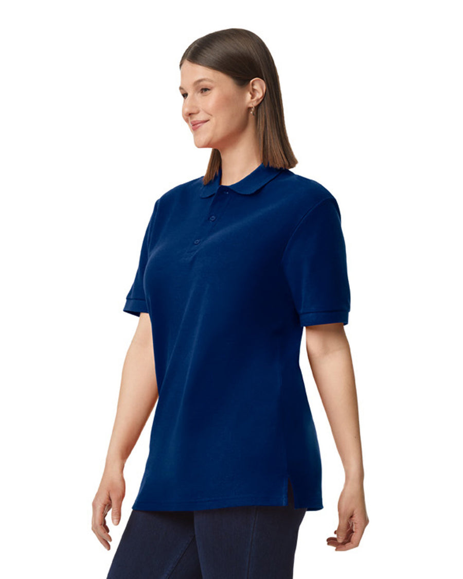 Gildan 85800 Unisex Hammer Pique Polo - Navy - model side