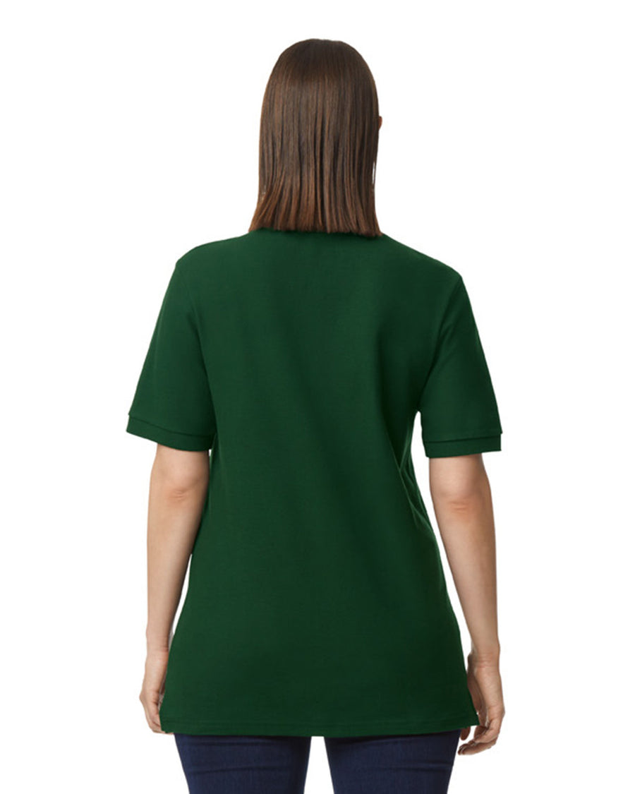 Gildan 85800 Unisex Hammer Pique Polo - Forest Green - model back