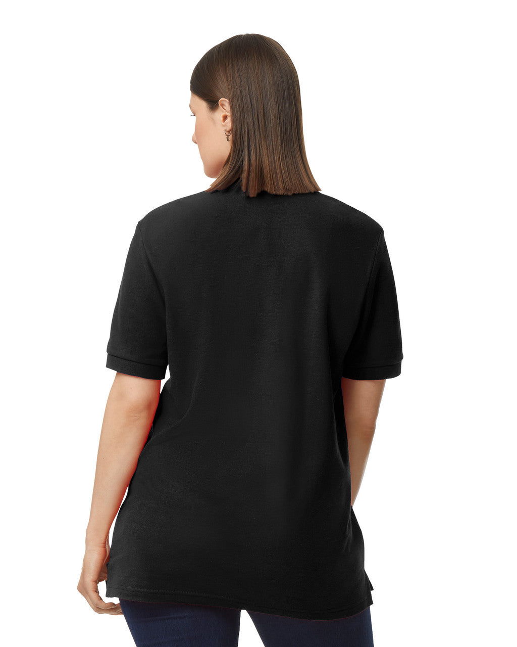 Gildan 85800 Unisex Hammer Pique Polo - Black - model back