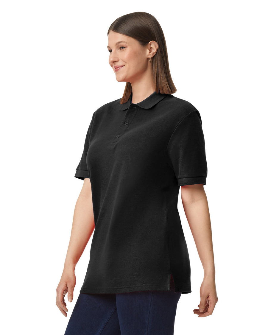 Gildan 85800 Unisex Hammer Pique Polo - Black - model side