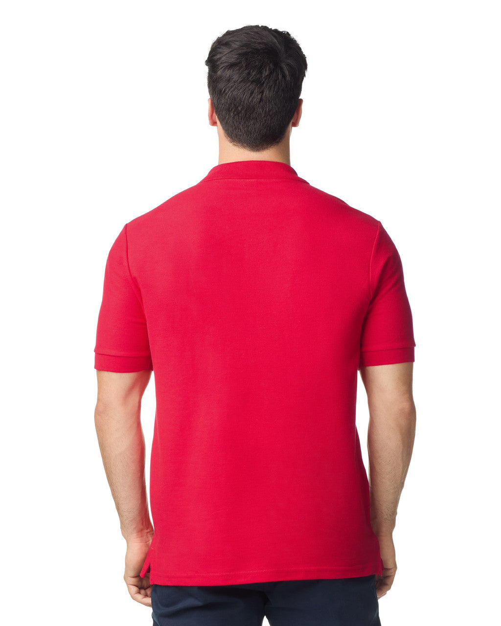 Gildan 85800 Unisex Hammer Pique Polo - Red - model back