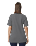 Gildan 85800 Unisex Hammer Pique Polo - Charcoal - model back