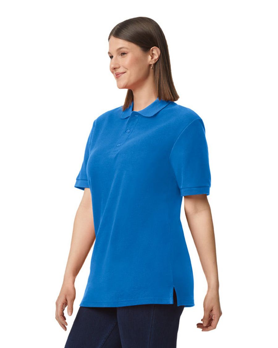 Gildan 85800 Unisex Hammer Pique Polo - Royal - model side