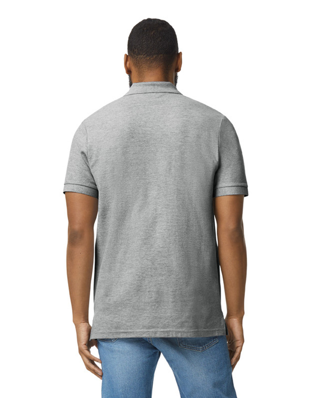 Gildan 85800 Unisex Hammer Pique Polo - Sport Grey - model back