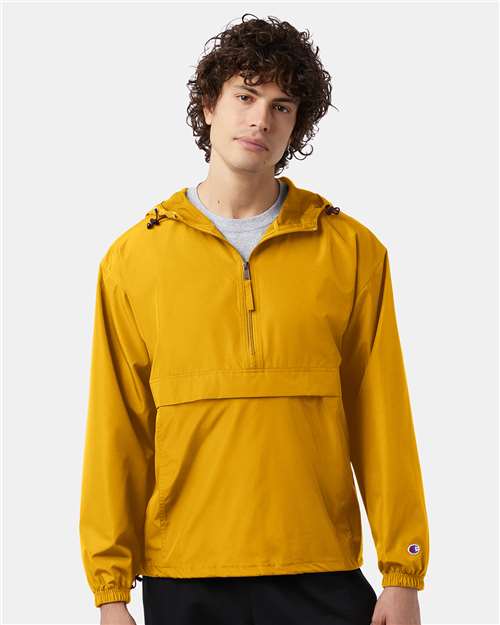 Champion CO200 Unisex Packable Anorak Jacket - Gold - model front