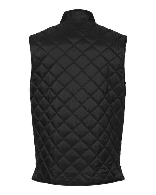 Weatherproof 207359 Men's Vintage Diamond Quilted Vest - Black - back