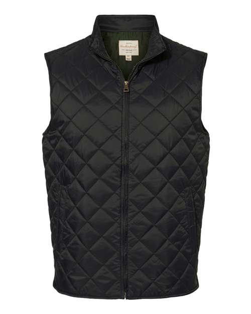 Weatherproof 207359 Men's Vintage Diamond Quilted Vest - Black - front