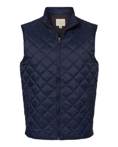 Weatherproof 207359 Men's Vintage Diamond Quilted Vest - Navy - front