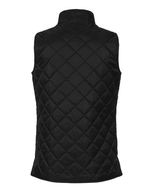 Weatherproof W207359 Women's Vintage Diamond Quilted Vest - Black - back