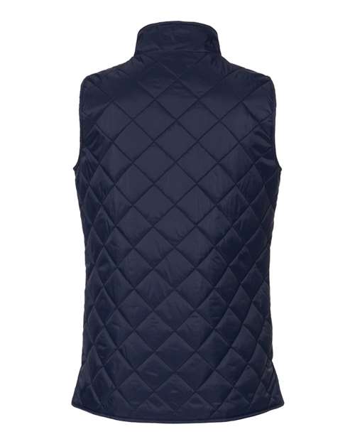 Weatherproof W207359 Women's Vintage Diamond Quilted Vest - Navy - back