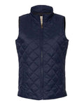 Weatherproof W207359 Women's Vintage Diamond Quilted Vest - Navy - front