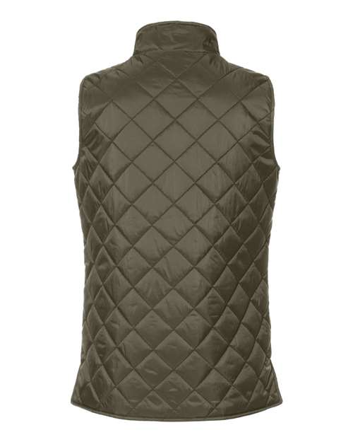 Weatherproof W207359 Women's Vintage Diamond Quilted Vest - Rosin - back