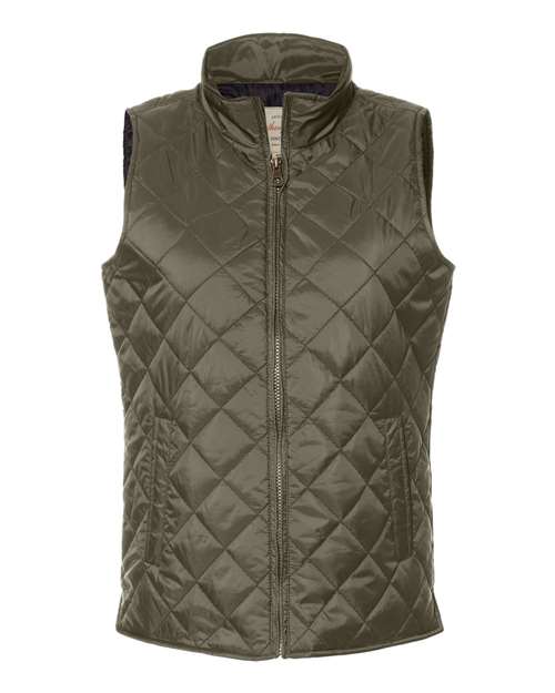 Weatherproof W207359 Women's Vintage Diamond Quilted Vest - Rosin - front