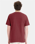 Hanes GDH150 Unisex Garment-Dyed Pocket T-Shirt - Cayenne - model back