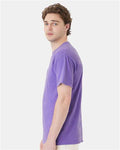 Hanes GDH150 Unisex Garment-Dyed Pocket T-Shirt - Lavender - model side