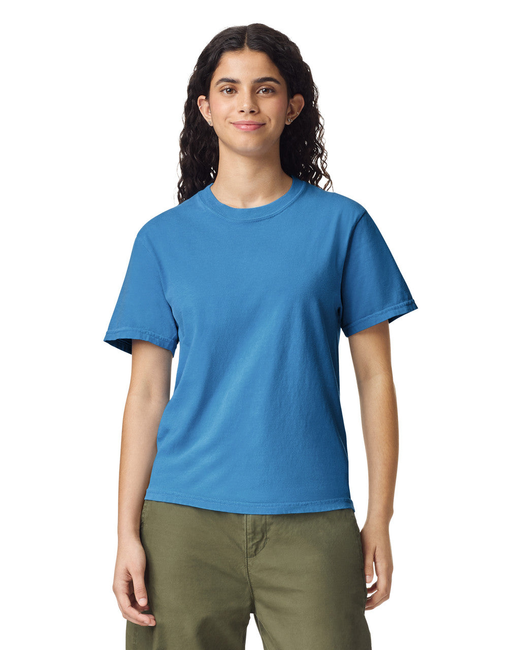 Comfort Colors C1717 Garment-Dyed Heavyweight T-Shirt - Royal Caribe - model front