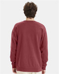 Hanes GDH400 Unisex Garment-Dyed Crewneck Sweatshirt - Cayenne - model back