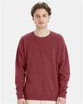 Hanes GDH400 Unisex Garment-Dyed Crewneck Sweatshirt - Cayenne - model front