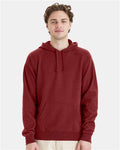 Hanes GDH450 Unisex Garment-Dyed Hooded Sweatshirt - Cayenne - model front