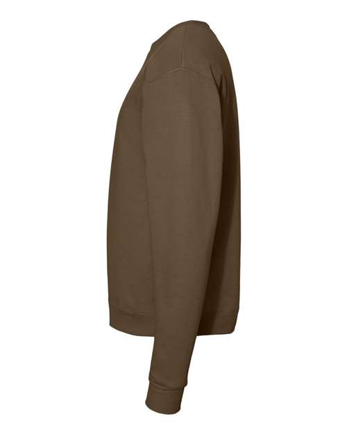 Hanes P160 EcoSmart Crewneck Sweatshirt - Army Brown - side