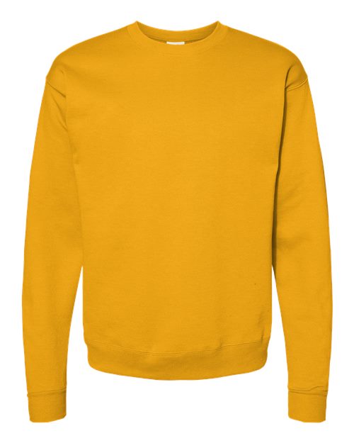 Hanes P160 EcoSmart Crewneck Sweatshirt - Gold - flat front