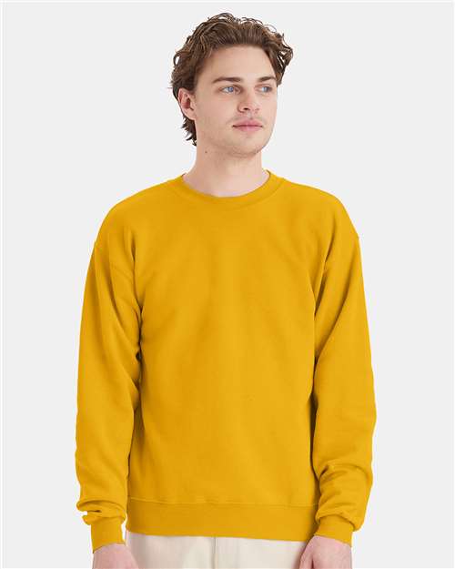 Hanes P160 EcoSmart Crewneck Sweatshirt - Gold - model front