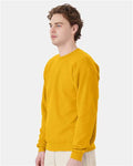 Hanes P160 EcoSmart Crewneck Sweatshirt - Gold - model side