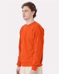Hanes P160 EcoSmart Crewneck Sweatshirt - Orange - model side